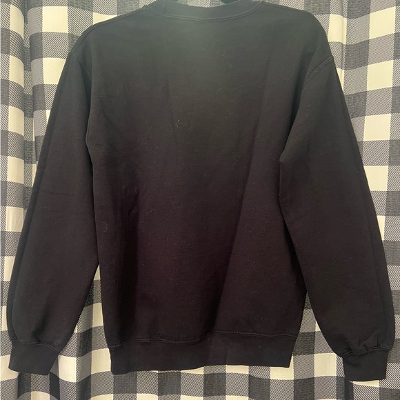 Hot Topic Black Crew Neck Sweater with Cat Graphic - Picture 2 of 2